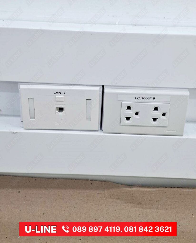 ติดตั้งเต้ารับ LAN RJ45 ตัวเมีย ติดตั้งปลั๊กกราวด์คู่